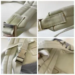 Prada | Bags | Prada Blue Nylon Gray Trim Small Buckle Flap  display picture 3